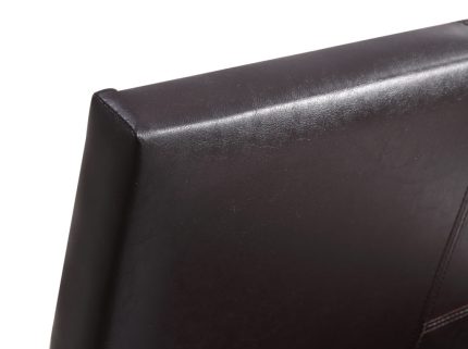 Single PU Leather Bed Frame Brown - Image 5