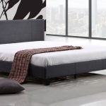 King Linen Fabric Bed Frame Grey