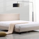 King Linen Fabric Bed Frame Beige