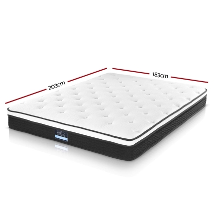 Giselle Bedding King Size Mattress Euro Top Bed Bonnell Spring Foam 21cm - Image 2
