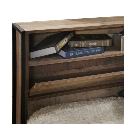 Mascot Queen Bed with Storage Oak Colour - Image 4