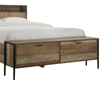 Mascot Queen Bed with Storage Oak Colour - Image 5