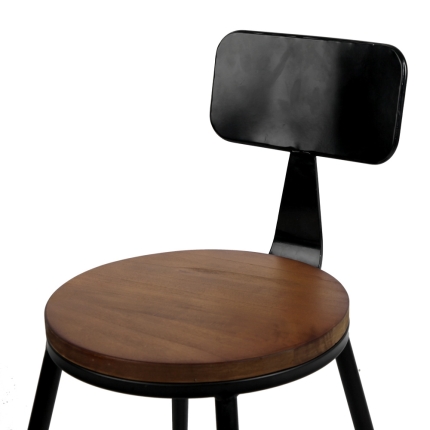 Artiss Set of 2 Elm Wood Dining Chairs - Dark Brown - Image 5