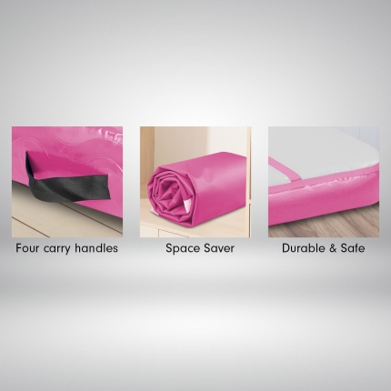 3m Airtrack Tumbling Mat Gymnastics Exercise 20cm Air Track - Pink - Image 9
