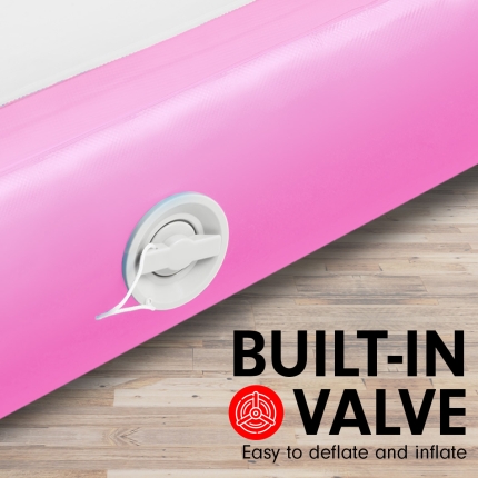 3m Airtrack Tumbling Mat Gymnastics Exercise 20cm Air Track - Pink - Image 7