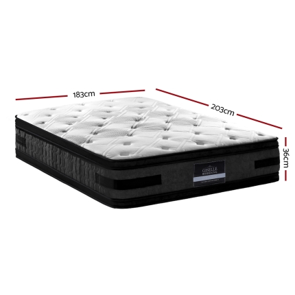 Giselle Bedding 36CM King Mattress 7 Zone Euro Top Pocket Spring Medium Firm Foam - Image 2