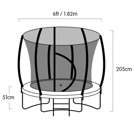 Kahuna Trampoline 6ft with Basketball set - Orange - Image 5