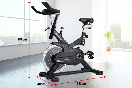 PowerTrain RX-200 Exercise Spin Bike Cardio Cycle - Black - Image 9