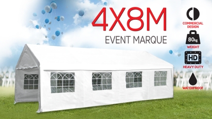 4x8 Outdoor event marquee - White - Image 2