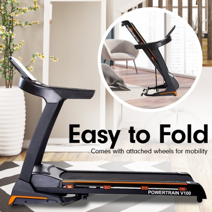 PowerTrain Treadmill V100 Cardio Running Exercise Fitness Home Gym - Image 8