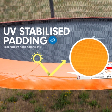 Kahuna Trampoline 8 ft x 14ft Oval Outdoor - Orange - Image 7