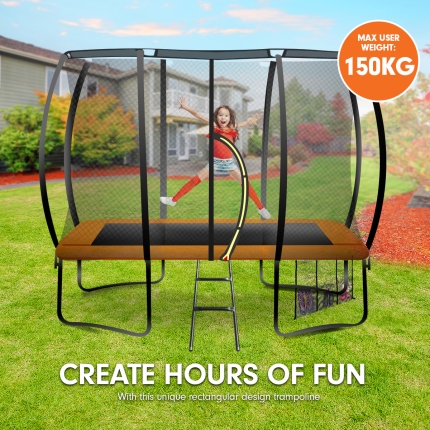 Kahuna Trampoline 6 ft x 9 ft Rectangular Outdoor - Orange - Image 6