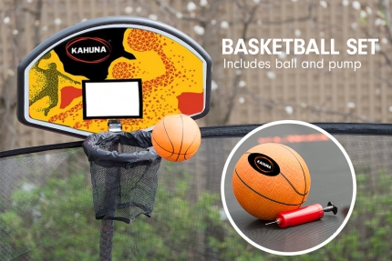 Kahuna Trampoline 8 ft with Basketball set - Orange - Image 5