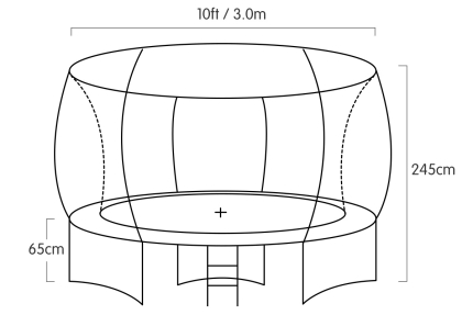 Kahuna Rainbow 10ft Trampoline - Image 3