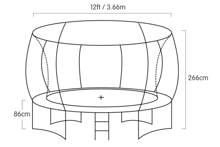 Kahuna Rainbow 12ft Trampoline - Image 8
