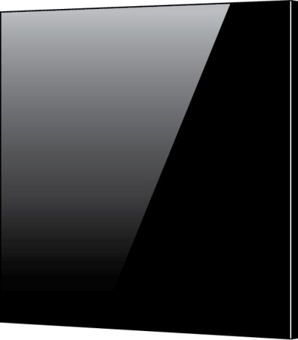 Toughened 60cm x 70cm Black Glass Kitchen Splashback - Image 4