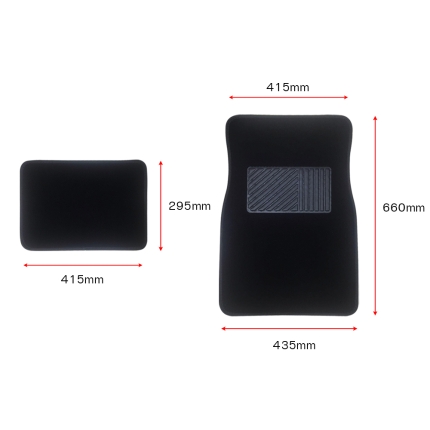 4pcs Universal Fit Anti-slip Car Floor Mats - Image 6