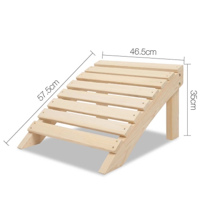 Gardeon Outdoor Wooden Beach Chair - Image 3