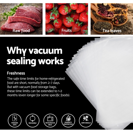 Set of 100 Large Food Sealer Bags - Image 4
