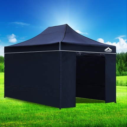 Instahut Gazebo Pop Up Marquee 3x4.5m Folding Wedding Tent Gazebos Shade Navy - Image 7