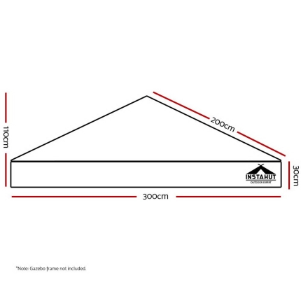 Instahut 3x3m Pop Up Gazebo Replacement Roof Outdoor Wedding Tent Garden Marquee Navy - Image 2