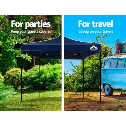 Instahut 3x3m Pop Up Gazebo Replacement Roof Outdoor Wedding Tent Garden Marquee Navy - Image 4