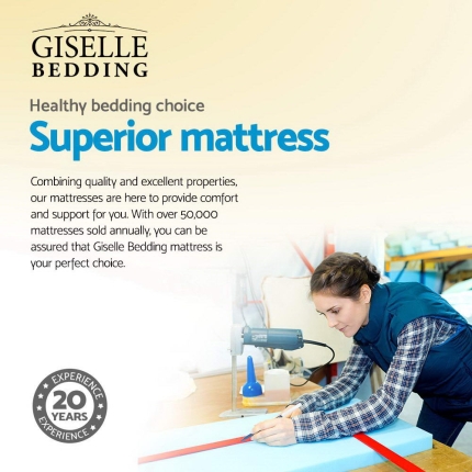 Giselle Bedding SINGLE Size Mattress Bed Pocket Spring Foam Bamboo 34CM - Image 4