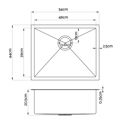Cefito Stainless Steel Kitchen Sink 540X440MM Nano Under/Topmount Sinks Laundry Silver - Image 2