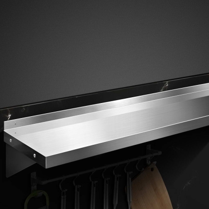 Stainless Steel Wall Shelf Kitchen Shelves Rack Mounted Display Shelving 1200mm - Image 7