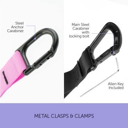 Suspension Exercise Training Straps - Pink - Image 3