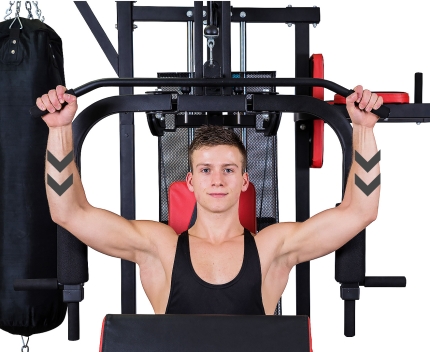 Multi-Station Home Gym with Punching Bag - 165lbs - Image 5