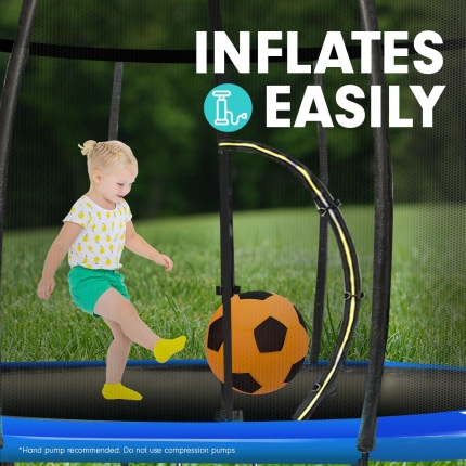 Trampoline Inflatable Football Play Ball Kids Soft Soccer- Orange - Image 3