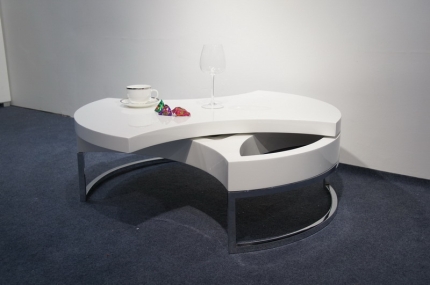 Coffee Table Soho Round White - Image 2