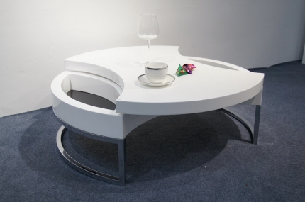Coffee Table Soho Round White - Image 3