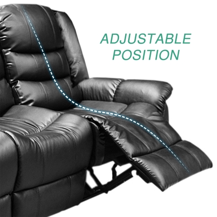Alan Recliner Bonded Leather 1R Black - Image 3