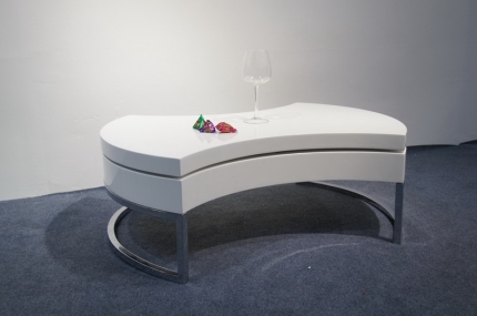Coffee Table Soho Round White - Image 4