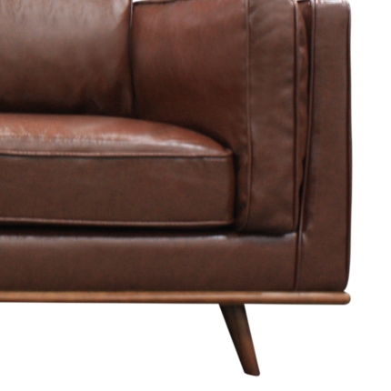 York Sofa 2 Seater Brown PU - Image 4