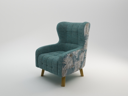 Rose Arm Chair Printing on Back - Image 4
