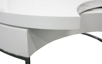 Coffee Table Soho Round White - Image 6