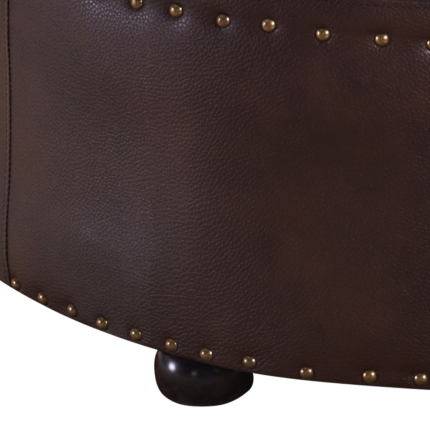 Ottoman Xavier PU Leather Brown Colour - Image 5