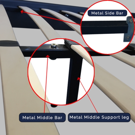 Mondeo Bedframe Double Size Black - Image 6