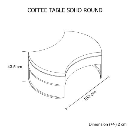 Coffee Table Soho Round White - Image 8