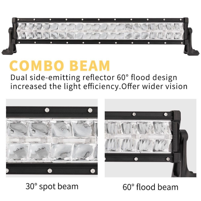 22inch LED Light Bar CREE Spot Flood Combo Truck Offroad Driving 4x4WD 20" 22" - Image 4