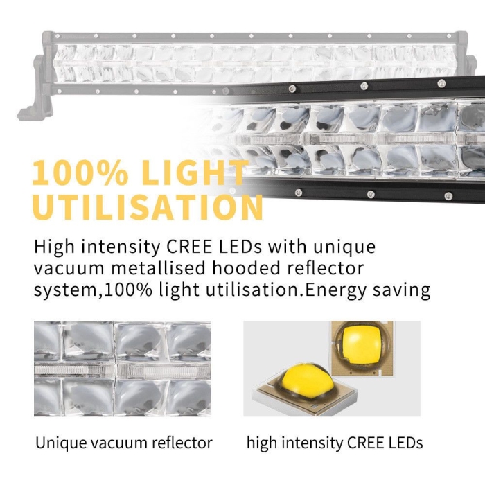 22inch LED Light Bar CREE Spot Flood Combo Truck Offroad Driving 4x4WD 20" 22" - Image 5