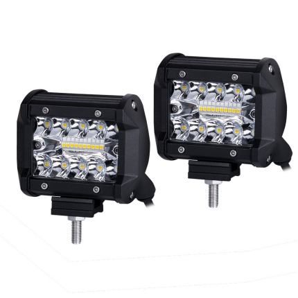 2x 4inch CREE LED Light Bar Spot Flood Combo Work Lamp Lightfox Vision Series