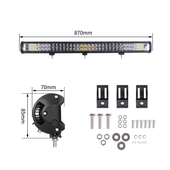 34inch Osram Cree LED Light Bar Triple Combo Driving Lightfox Utility Series - Image 10