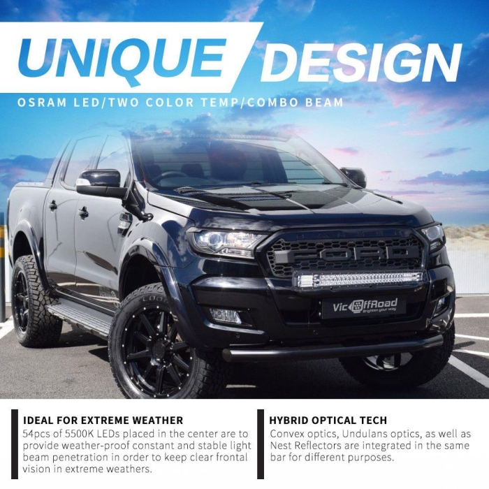 34inch Osram Cree LED Light Bar Triple Combo Driving Lightfox Utility Series - Image 9