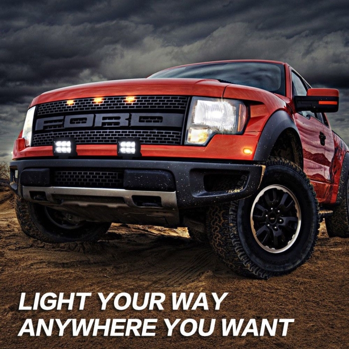 8pcs 4inch CREE LED Work Light Bar Flood Beam Offroad Lamp Save On 35W/45W Reverse - Image 7