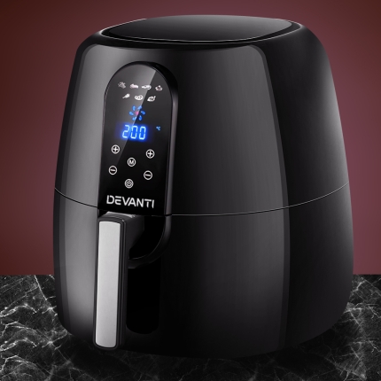 Devanti 7L Oil Free Air Fryer - Black - Image 7