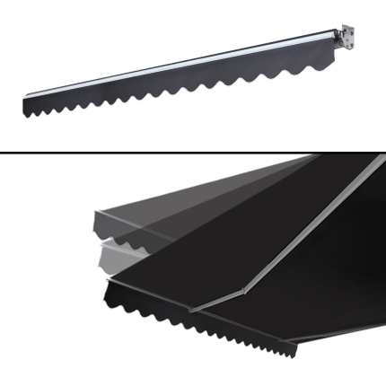 Instahut 5M x 2.5M Outdoor Folding Arm Awning - Grey - Image 4